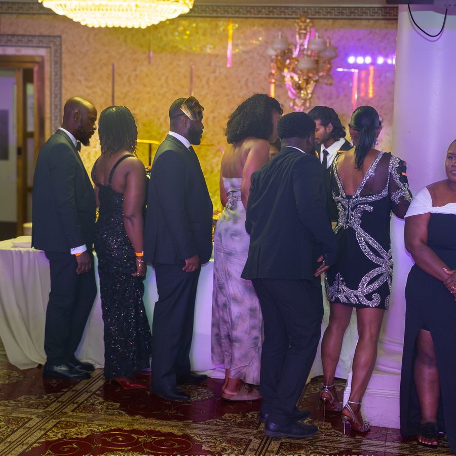 Guests at the cocktail reception